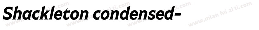 Shackleton condensed字体转换